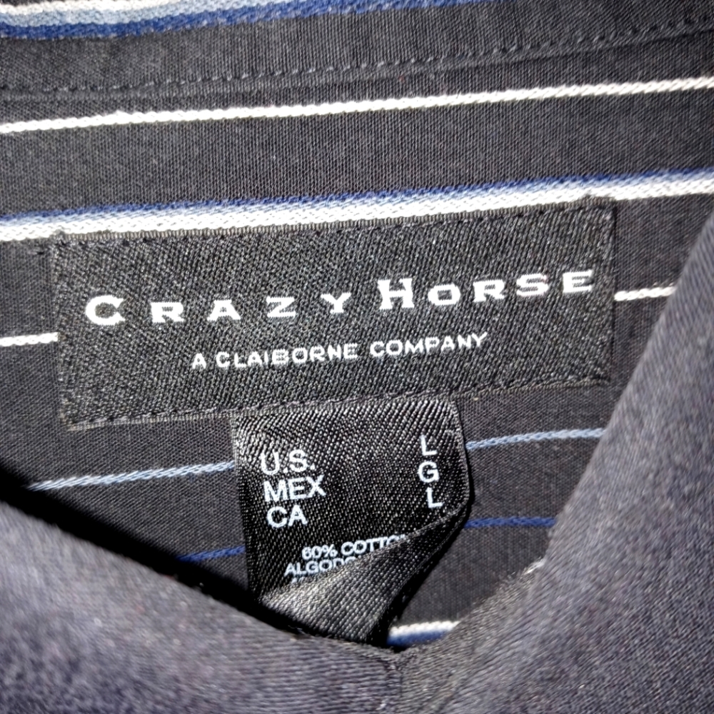Crazy Horse by Claiborne black with design